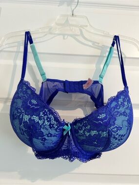 Candies Lace Bra Blue Size 38DD